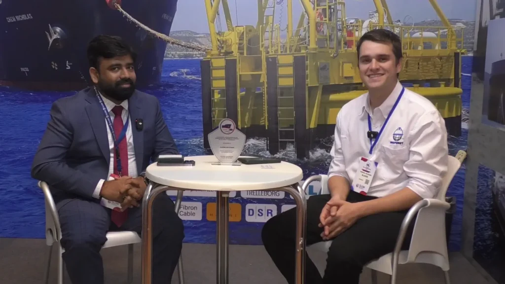 Akshay Prasad, cofundador de MSZ Offshore, durante una entrevista en SLOM 2025.