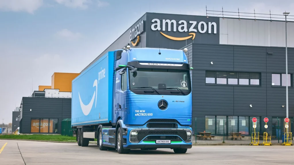 camiones eléctricos encargados por Amazon