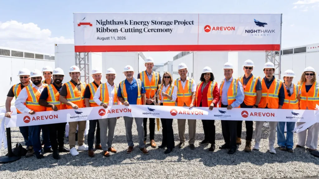 Arevon pone en operación el Nighthawk BESS de 1.200 MWh en California