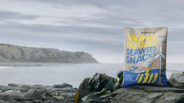 Bolsa de snacks de algas de Vattenfall