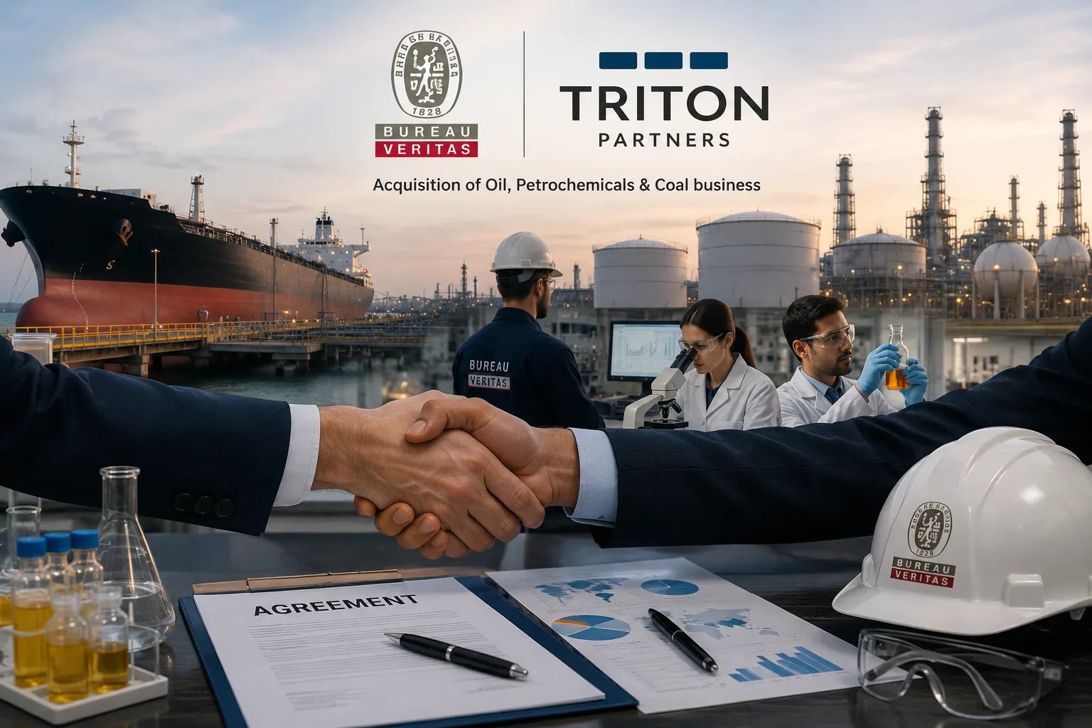Bureau Veritas Oil & Petrochemicals durante la venta de su negocio de inspección, pruebas de laboratorio y certificación a Triton Partners