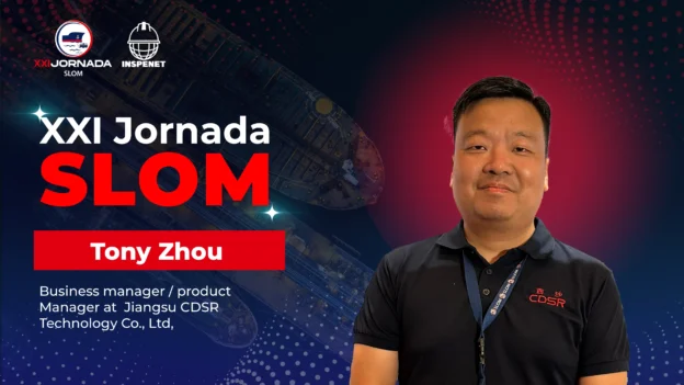 Tony Zhou, during the 21st SLOM 2025 Conference, where he presented the company's vision on the use and development of marine hoses for the offshore industry in Latin America.