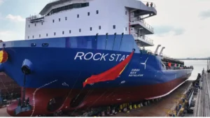 CSL OWL SRI launches the MV Rock Star, an underwater rock installation vessel