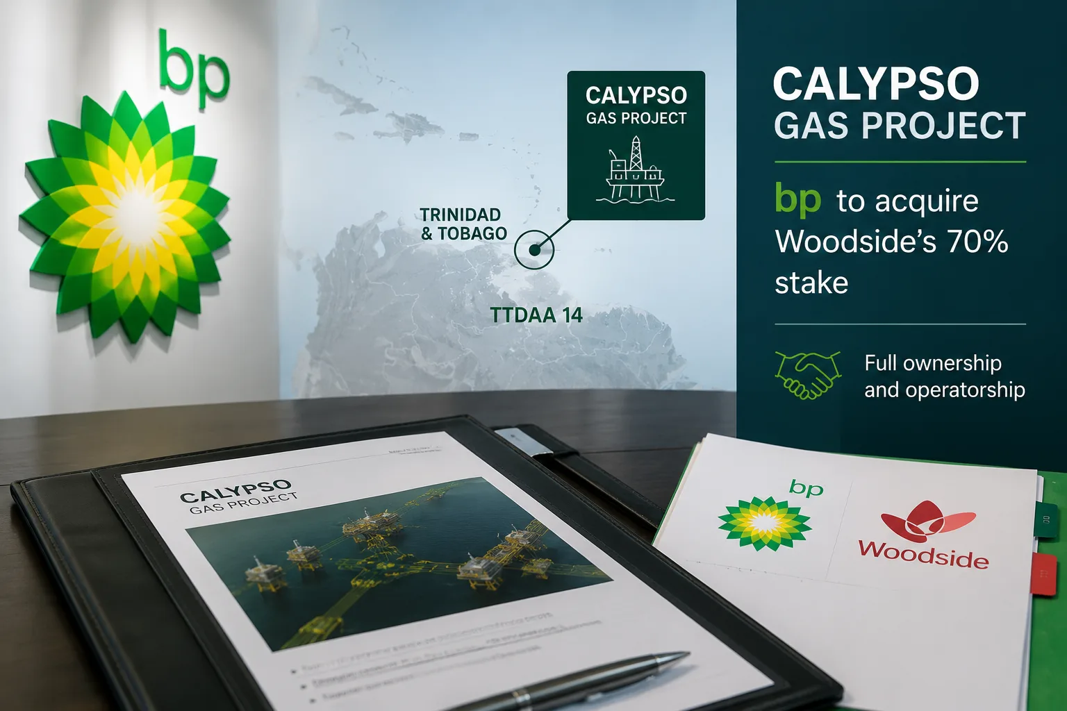 Calypso gas project in Trinidad and Tobago following bp’s acquisition of Woodside’s stake