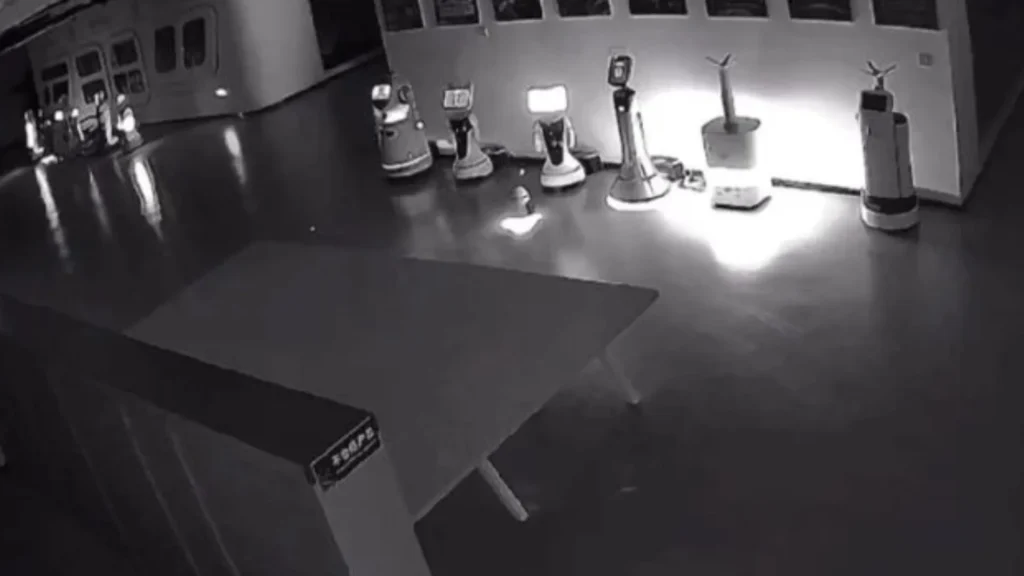 Cámaras captan 12 robots secuestrados