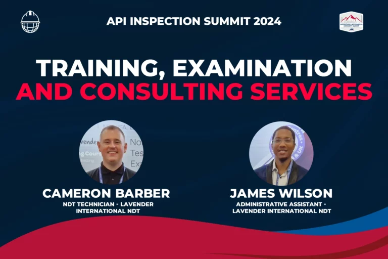 Cameron Barber and James Wilson from Lavender International NDT at API Summit 2024