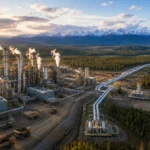 Captura de carbono en Canadá integrada a una planta de arenas petrolíferas mediante infraestructura de transporte de CO₂ y sistemas industriales de descarbonización.
