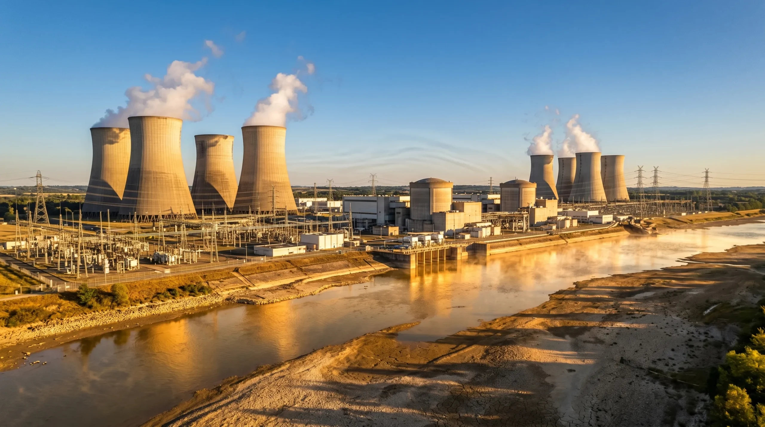 Centrales nucleares francesas reducen generación por el calor extremo y el aumento de la temperatura de los ríos