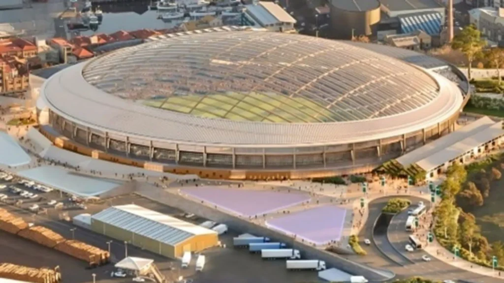 Construyen el primer estadio ovalado con techo de madera en Australia
