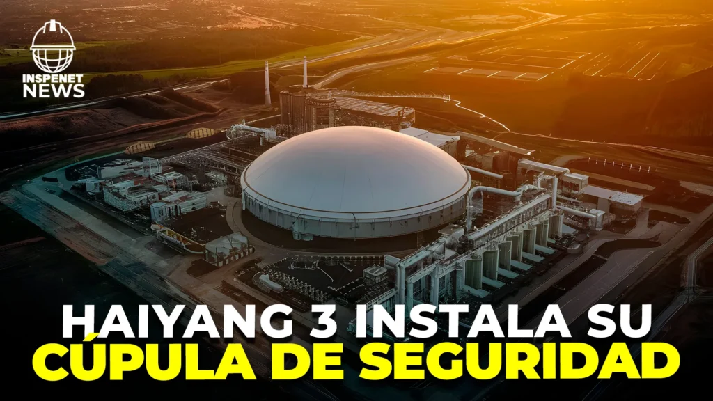 Instalan cúpula de contención en la unidad 3 de la planta nuclear de Haiyang