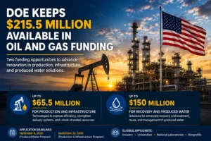 DOE Keeps $215.5 Million Available in Oil and Gas Funding