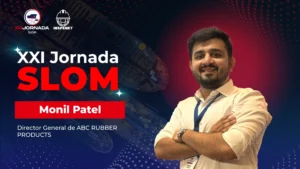 Monil Patel, Director General de ABC Rubber Products, durante su participación en la XXI Jornada SLOM 2025 en Panamá.