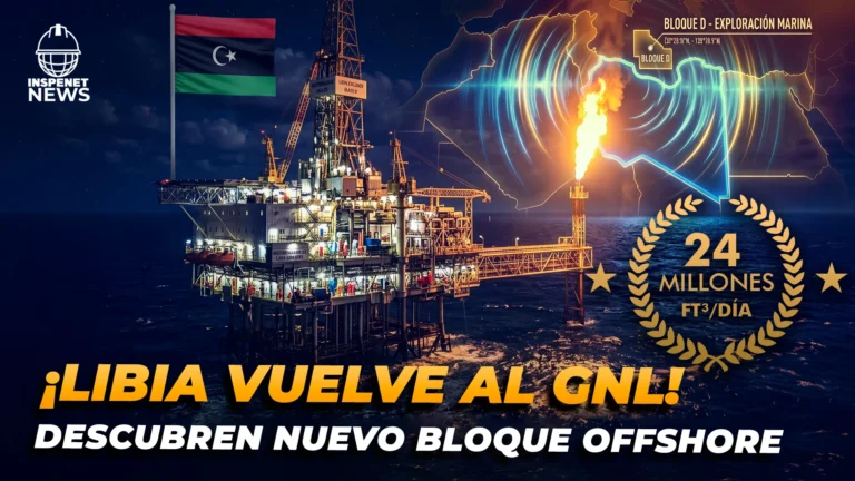 Plataforma offshore en Libia con nuevo descubrimiento de gas en bloque D.