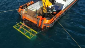 Despliegan en alta mar el primer sistema de protección de cables ecológico