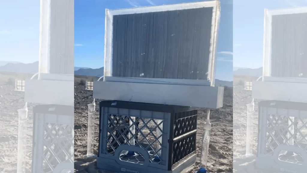 Self-sufficient device converts air into drinking water in desert areas