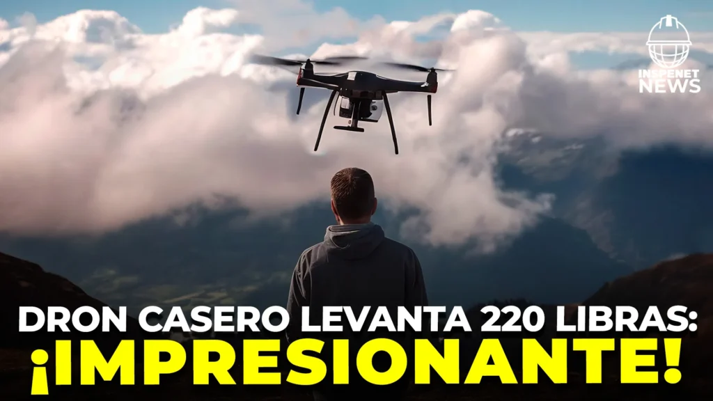 YouTuber construye su propio dron casero capaz de levantar 100 kg