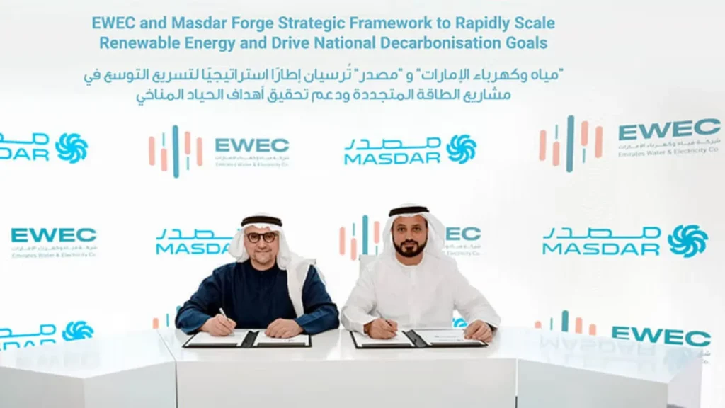 EWEC and Masdar Accelerate Renewable Deployment with Over 30 GW Solar and 8 GW in Batteries