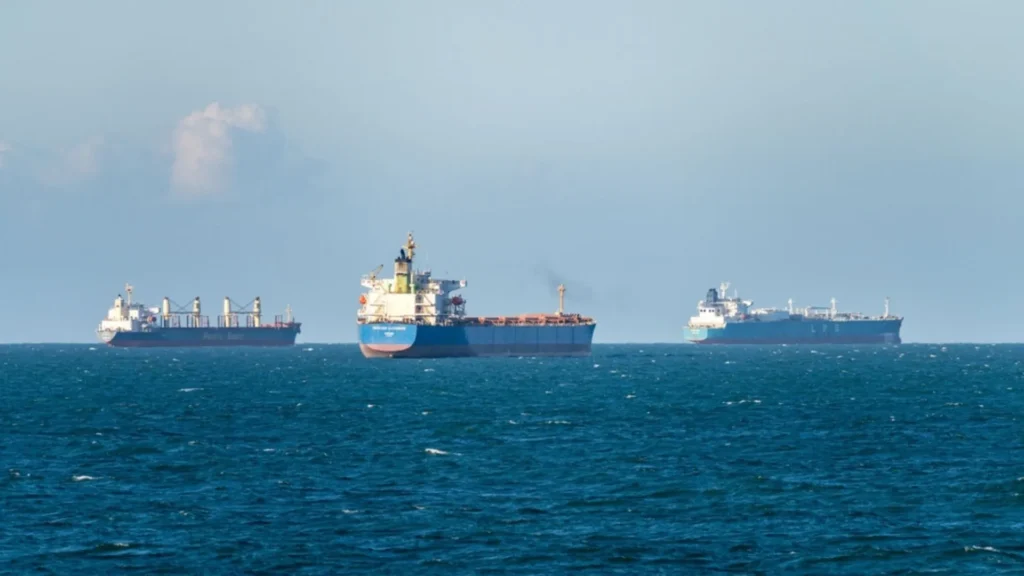El buque petrolero en Malasia