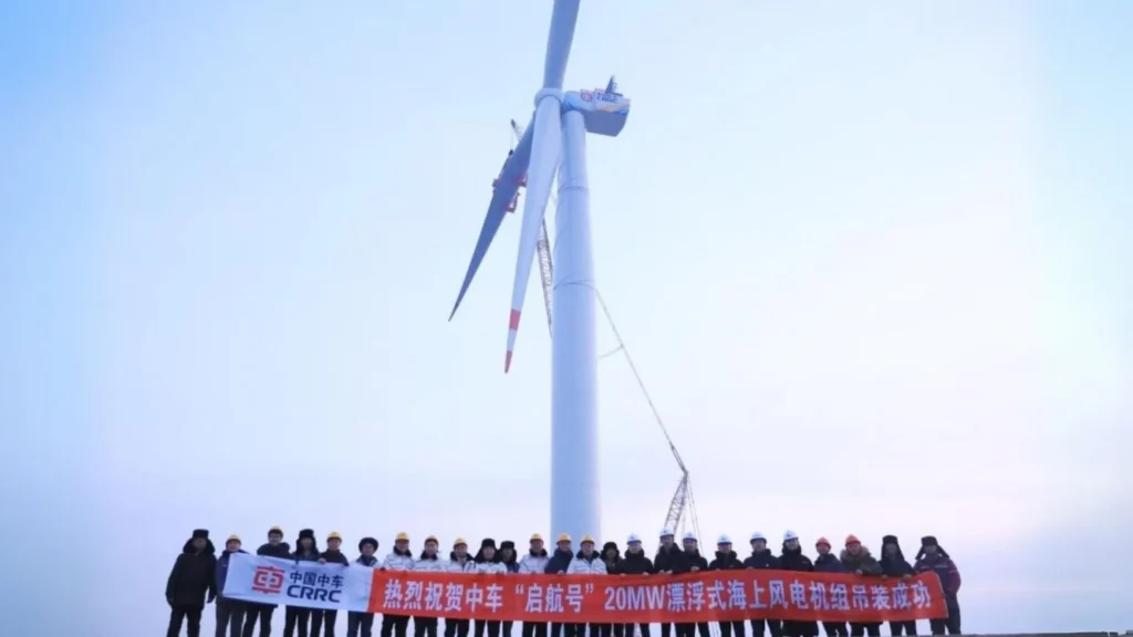 El diseño colosal de la turbina eólica flotante