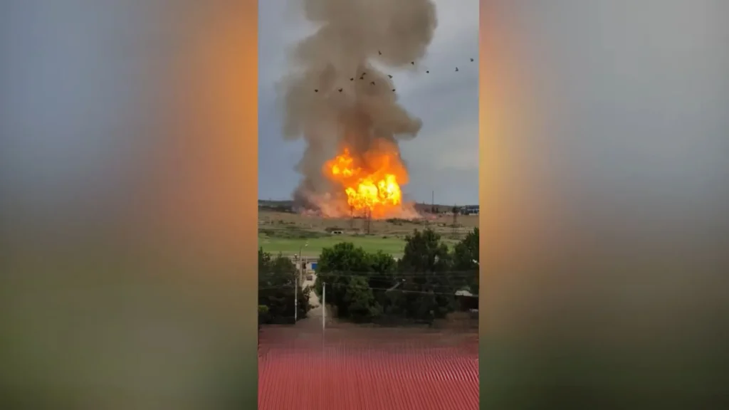 El incendio en gasoducto ruso de Saratov
