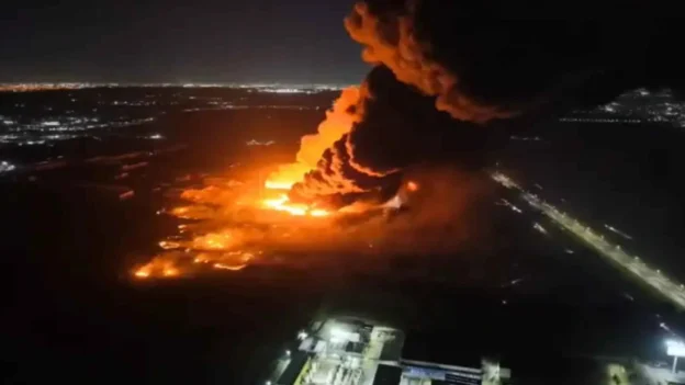 El predio de la fábrica de plásticos y el origen del incendio