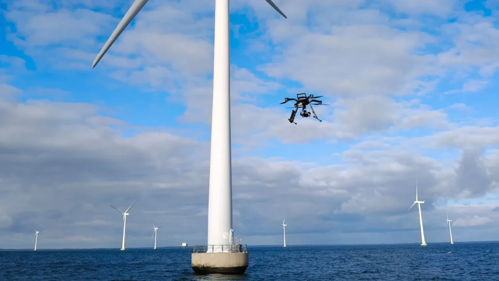 AQUADA-GO project uses drones to inspect offshore wind turbines in Denmark