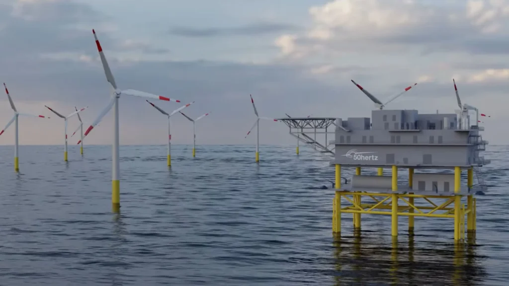 El proyecto del sistema convertidor en el Mar del Norte de 50Herzts
