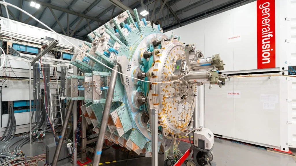 El reactor de fusión en una máquina de demostración de General Fusion