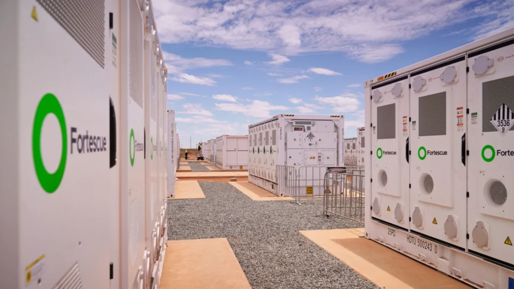 Fortescue instala sistema de almacenamiento de energía en Pilbara a gran escala