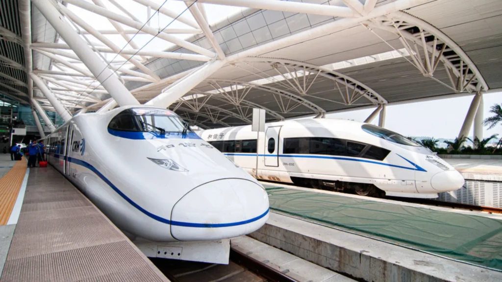 El tren de levitación magnética chino con 5G