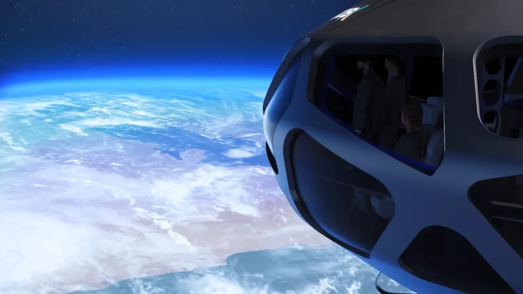 El viaje en cápsulas para el turismo espacial