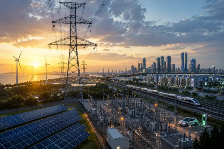 Electrificación energética mundial mediante redes eléctricas de alta tensión, energías renovables e infraestructura inteligente para impulsar la transición hacia 2035