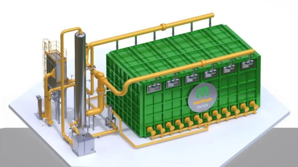 Empresa utiliza arena de cuarzo para almacenar energía térmica. Fuente: Magaldi Green Energy