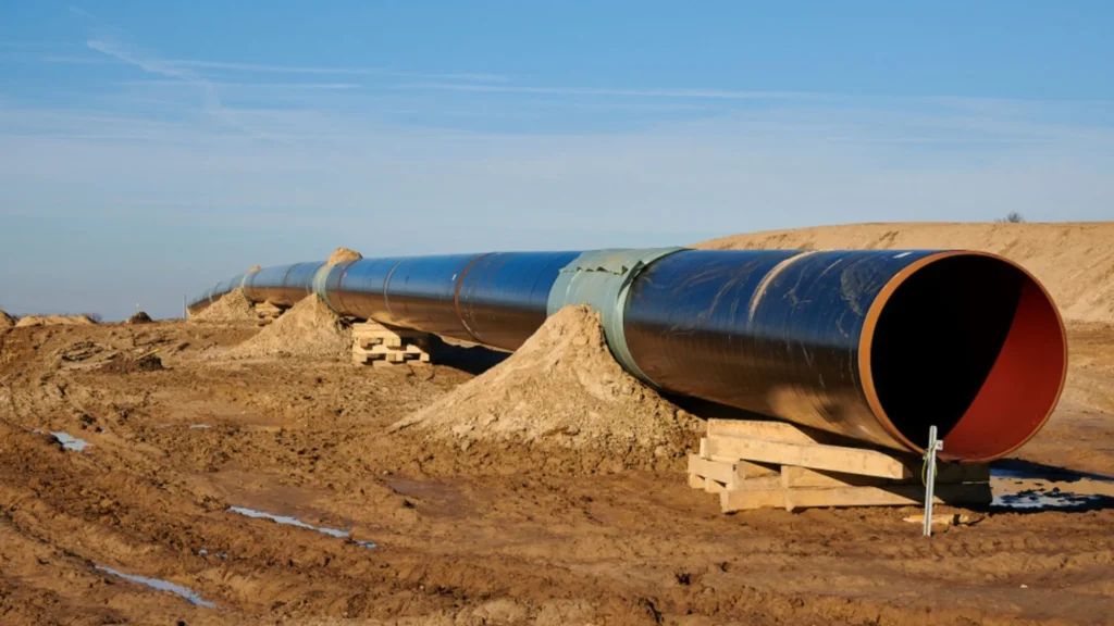 Gasoducto para un proyecto de gas natural