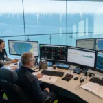 Energía eólica offshore monitoreada desde un centro de control para garantizar el suministro eléctrico y la seguridad energética en Europa