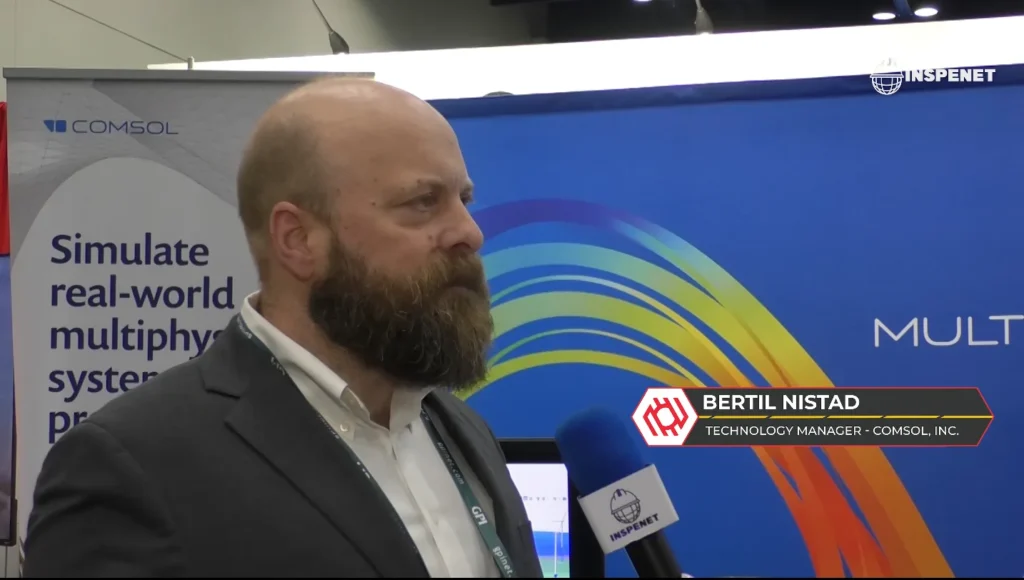 Bertil Nistad de COMSOL explica la simulación multifísica durante entrevista en AMPP 2026.