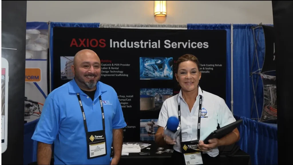 JC Salgado de Axios Industrial en NISTM 2025 hablando sobre recubrimientos industriales.