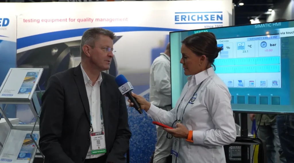 Entrevista sobre ensayo de corrosión a Ludger Wahlers de ERICHSEN en AMPP 2026.