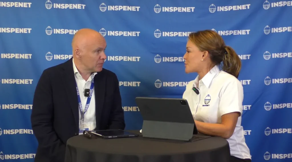 Paul Love de Clarksons Offshore & Renewables en entrevista con Inspenet durante OSRL 2025.