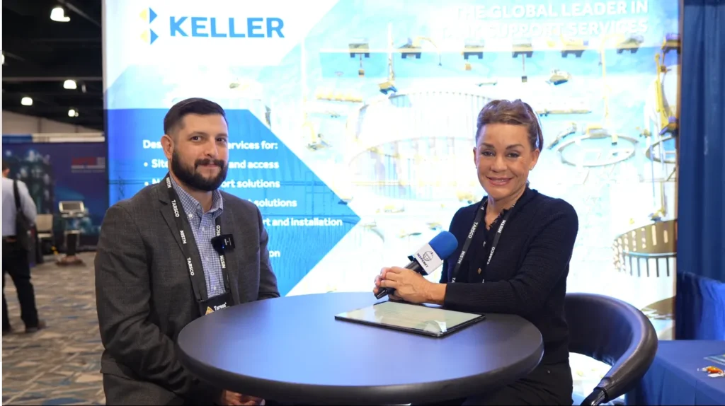 Entrevista sobre ingeniería geotécnica con Steven Pirih de Keller en evento NISTM 2025. 