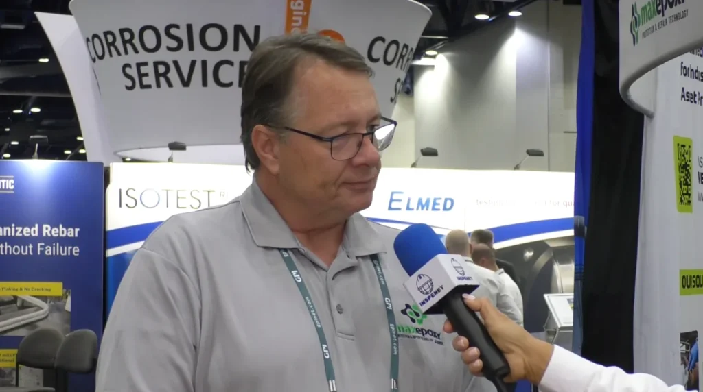 Entrevista a Thomas Fink sobre polímeros de alto rendimiento en mantenimiento industrial durante AMPP 2026.