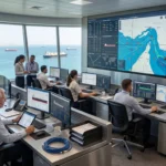 Estrecho de Ormuz monitoreado desde un centro de control marítimo para garantizar la continuidad del transporte de petróleo y GNL