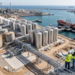Expansion terminal TEPSA Tarragona con nuevos tanques de almacenamiento para productos quimicos especializados y biocombustibles en el puerto de Tarragona