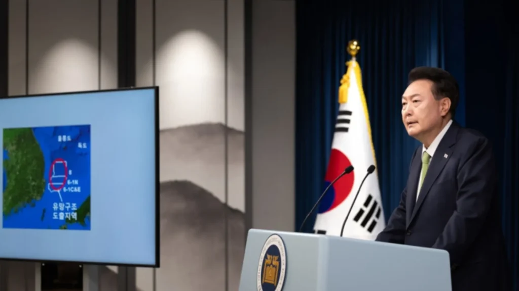 Grandes reservas de petróleo y gas en Corea del Sur