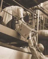 Photograph of old industrial ultrasound equipment