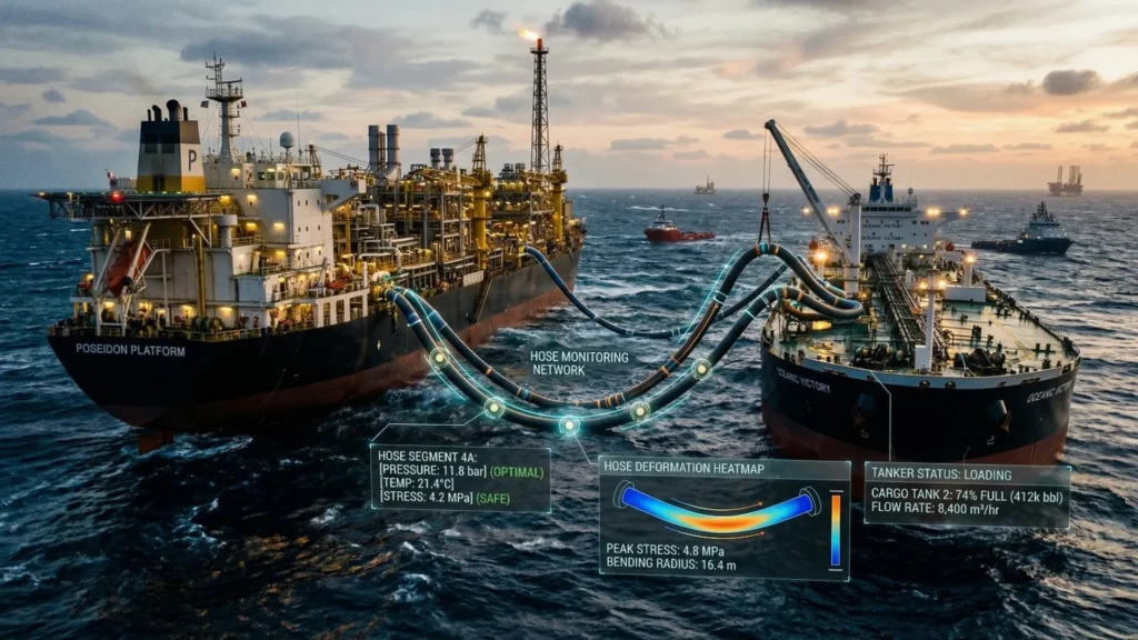 Offshore systems with real-time monitoring