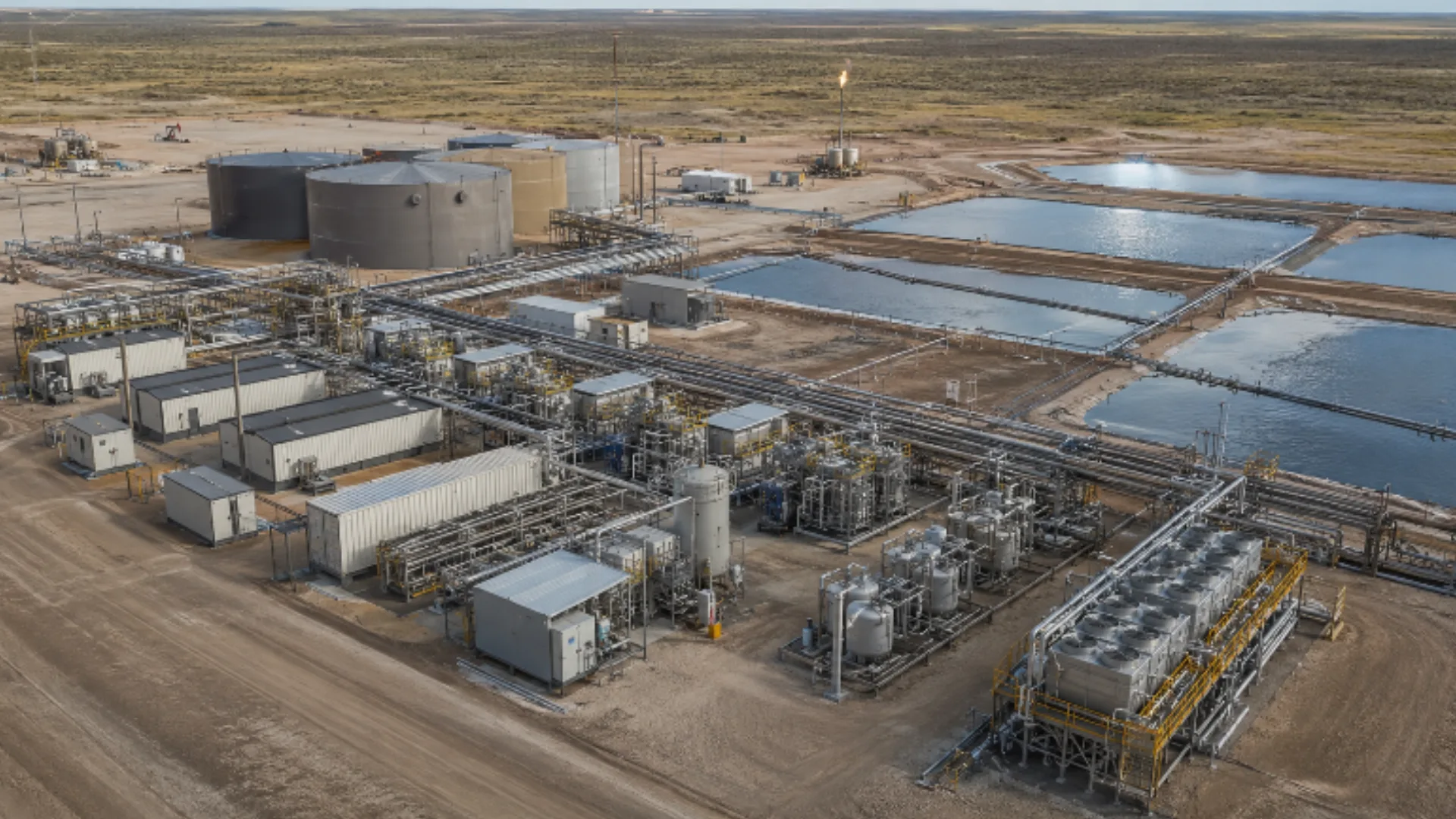 Modular plant for the reuse of water produced in oil operations.