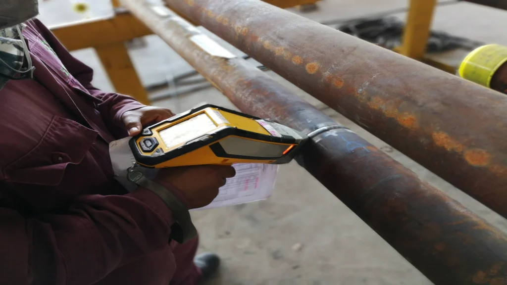 Positive material identification process