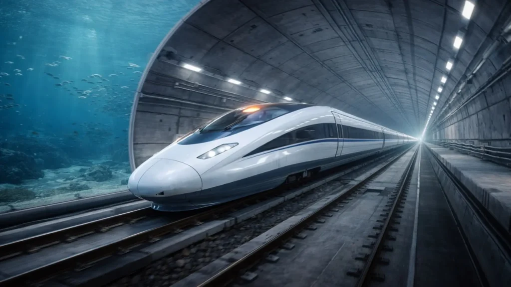 China begins construction of a 123 km submarine railway tunnel