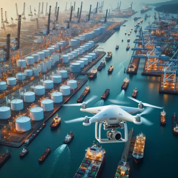 Gestión marítima: Drones en la inspección  de terminales y monoboyas